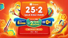 Shopee 25.2 Sale Khai Xuân 2026: Voucher Lì Xì 2 Triệu - Deal Tài Lộc Từ 8K - Freeship 0Đ
