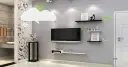 Chia sẻ mẹo hay khi lựa chọn kệ tivi treo tường đẹp cho không gian hài hòa
