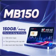 🌟[Trọn gói 12 tháng] Sim 5 Mobifone trọn gói 12 tháng MDT150, MDT50, MDT255, 100GB/tháng, 4GB/ngày