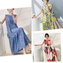 Váy sát nách mặc nhà lanh tole mềm mát phối rèm trước ngực from xuông SNRN8