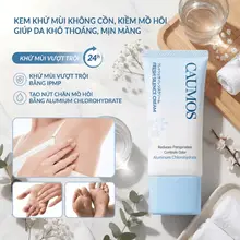 Caumos kem khử mùi không cồn, Kiềm mồ hôi giúp da khô thoáng,khử mùi, giảm tiết mồ hôi, không ố vàng.