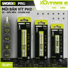 Mũi Bắn Vít WORX PRO WA1684 /1685/1686 [ PH2 ] Chính Hãng - Mũi Vít S2 Cao Cấp Siêu Bền