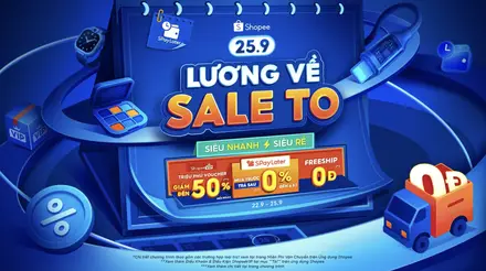 Shopee 25.9 Lương Về Sale To