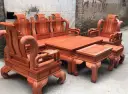 Top 10 mẫu bàn ghế phòng khách gỗ hương đẹp nhất hiện nay