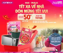 AEON eShop Tết Xa Về Nhà 2026: Mã TETXA Giảm 50K - Quà Tết Giao Tỉnh Trọn Vẹn