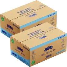 Combo 2 Thùng Khăn Ướt Dịu Nhẹ Animo không mùi (100 tờ)